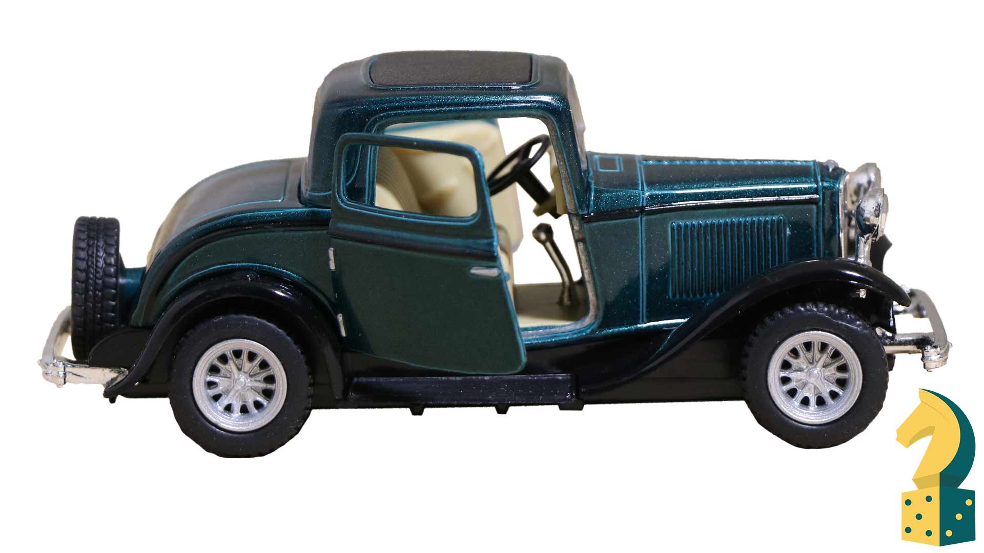 ماکت ماشین ماشین فورد 1932 سه پنجره کوپه - سبز